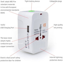 Universal Worldwide Travel Wall Charger Adapter AC Power AU UK US EU Conversion Plug