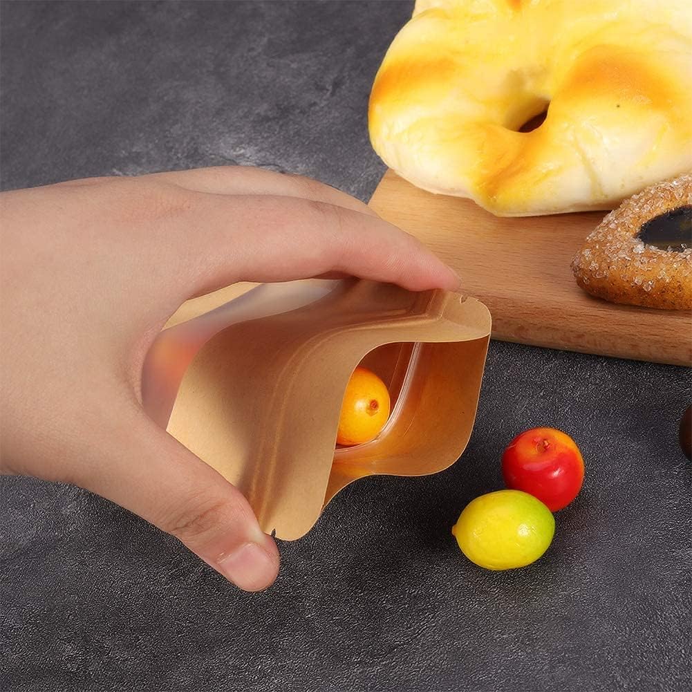 Pack of 10 - Kraft Paper Standup Self Sealing Zipper Pouch