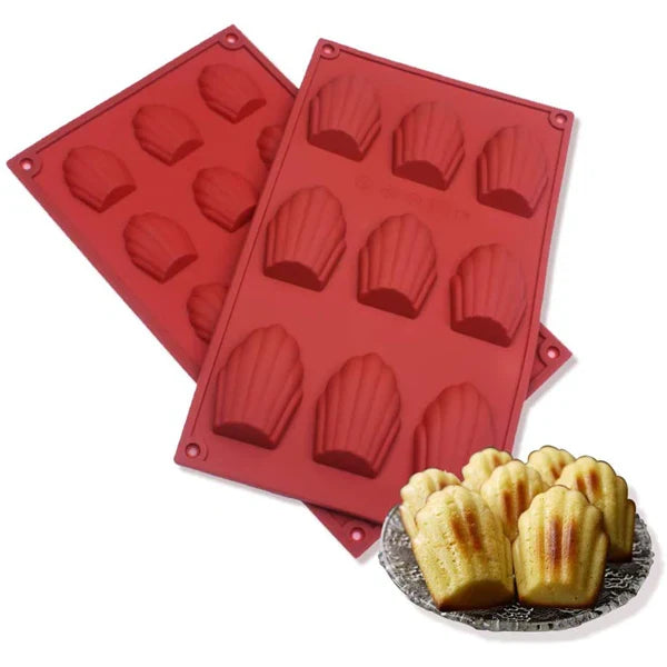 9 Cavity Shell Shape Silicone Chocolate Mold