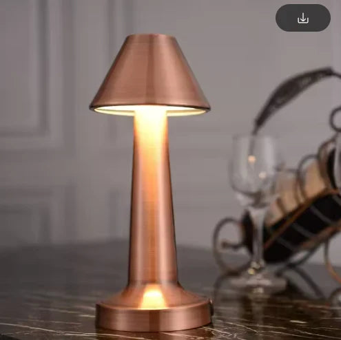 Classic Cone LED Touch Lamp – Rechargeable Cordless Table Lamp with Touch Control
