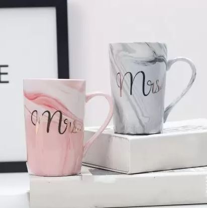 Mr. & Mrs. Marble Pattern Mug