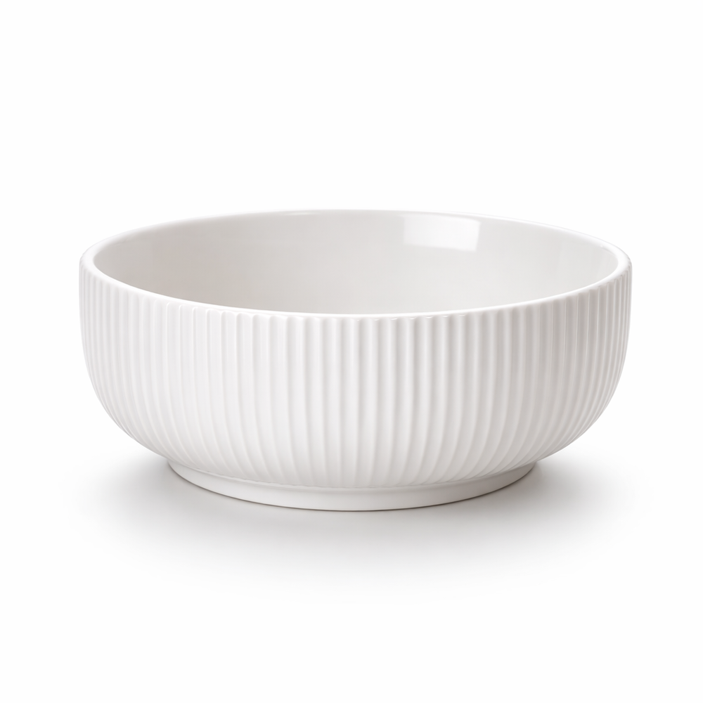 White Ceramic Plate & Bowl Set – 6 & 12 Piece