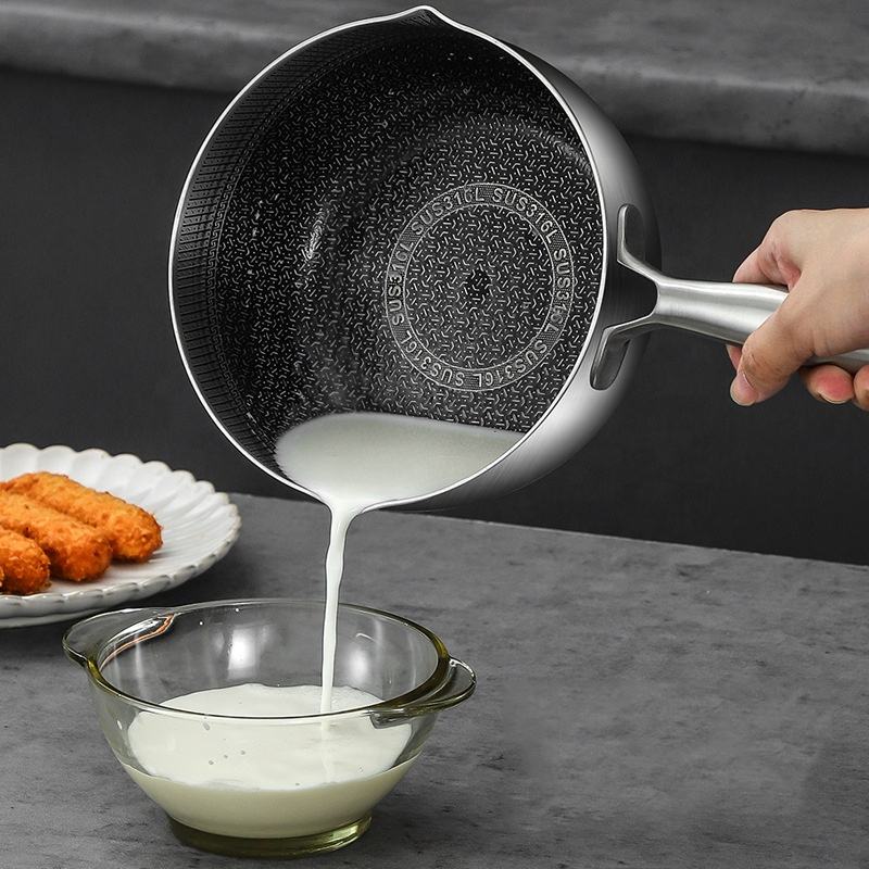 Single Sided Honeycomb Laser Coated Soup Pot With Lid