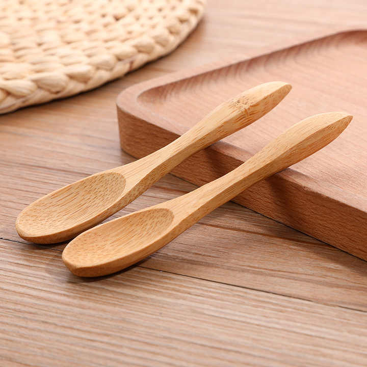 Pack of 6 - Mini Reusable Bamboo Wooden Spoons