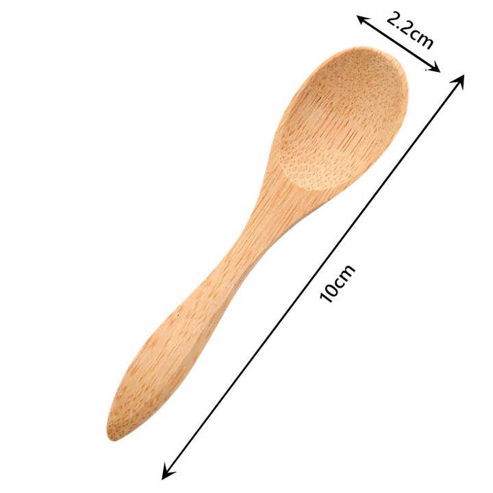 Pack of 6 - Mini Reusable Bamboo Wooden Spoons
