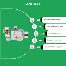 4in1 - Ultimate Juicing Machine, Chopping, Blender & Grinder