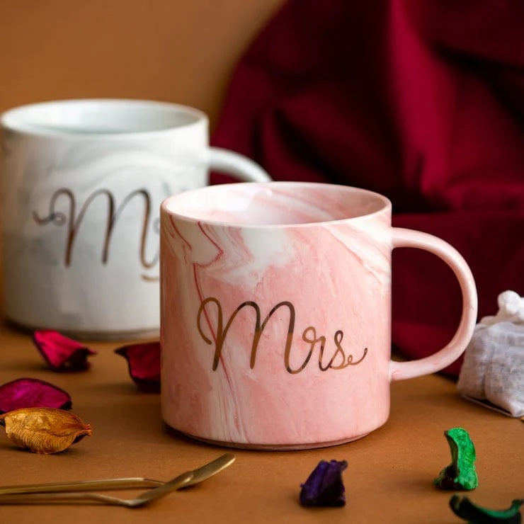 Mr. & Mrs. Marble Pattern Mug