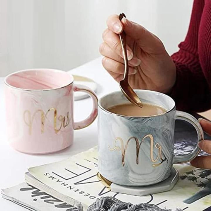 Mr. & Mrs. Marble Pattern Mug