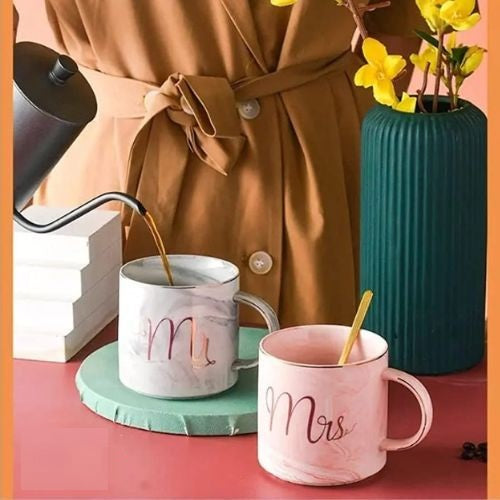 Mr. & Mrs. Marble Pattern Mug