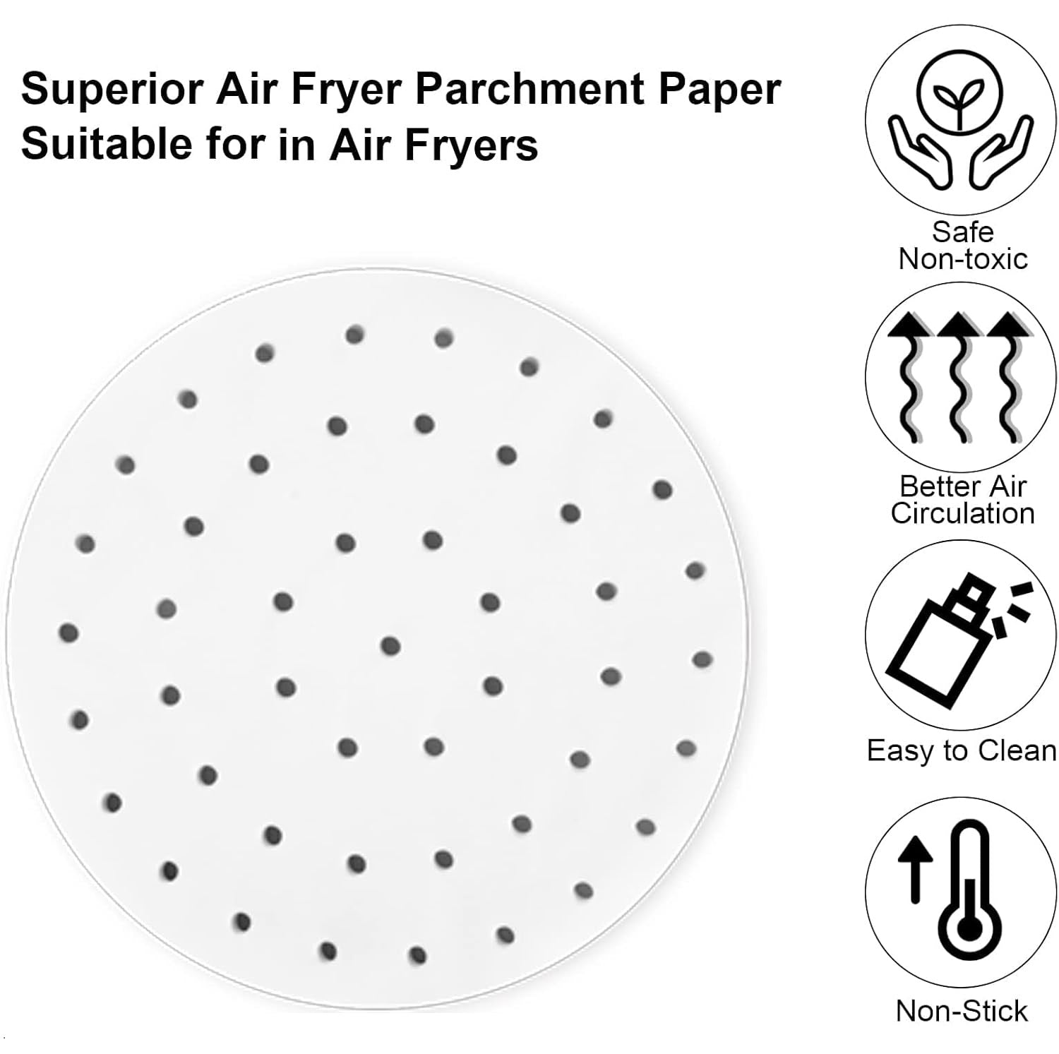 50 Pieces Non-Stick Air Fryer Liners