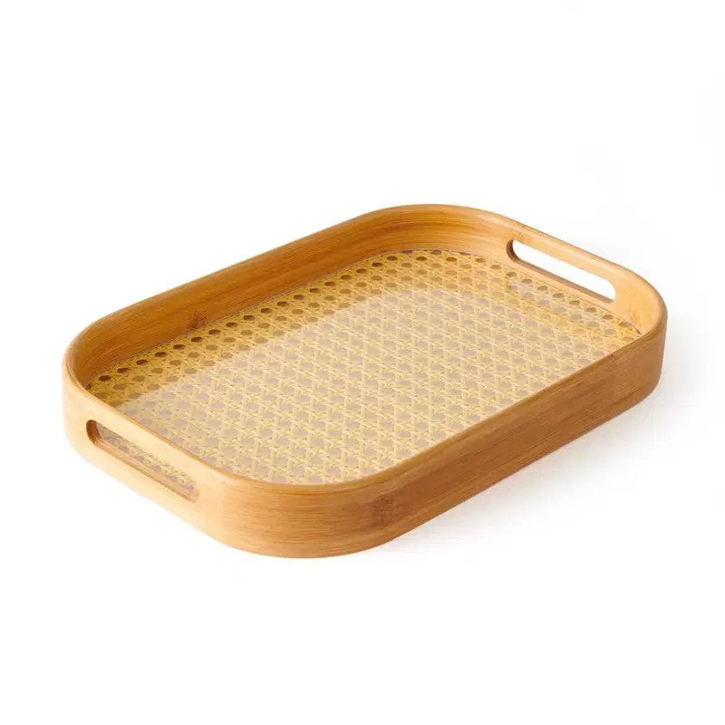 Set of 3 - Bamboo Serving Trays with handles