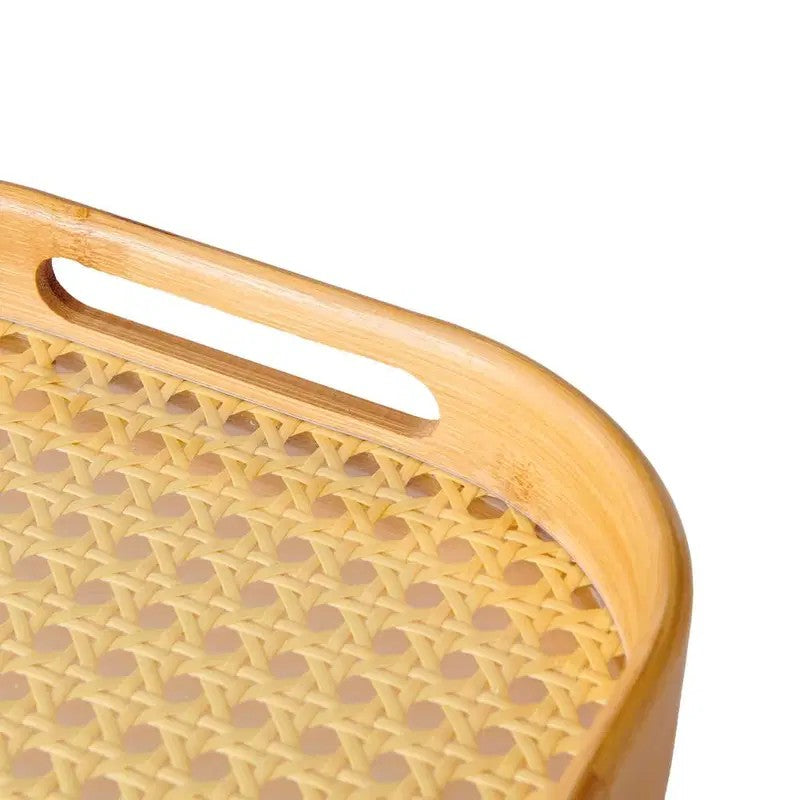Set of 3 - Bamboo Serving Trays with handles