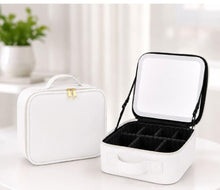 LED Makeup Mirror Organizer Bag – LED Rechargeable Travel Beauty Case