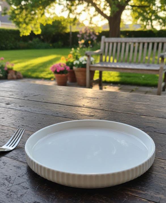 White Ceramic Plate & Bowl Set – 6 & 12 Piece