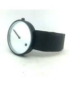 White & Black Leather Analog Watch for Men