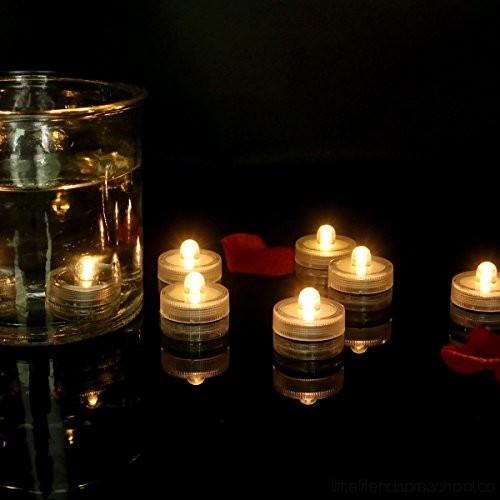 Pack of 12 - Submersible Battery Operated LED Tea Lights