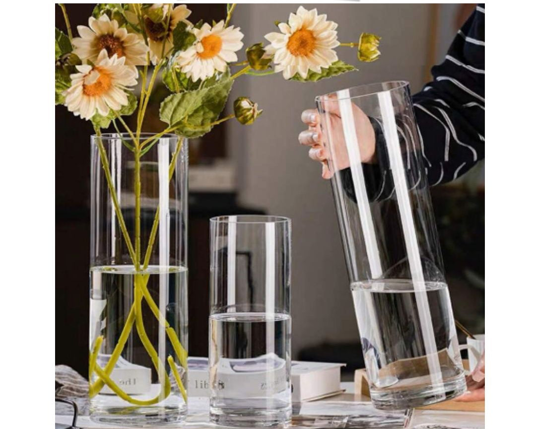 Acrylic Clear Cylinder Flower Vase