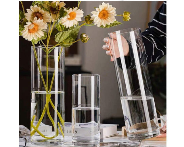 Acrylic Clear Cylinder Flower Vase