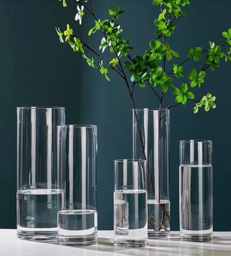 Acrylic Clear Cylinder Flower Vase