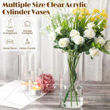 Acrylic Clear Cylinder Flower Vase