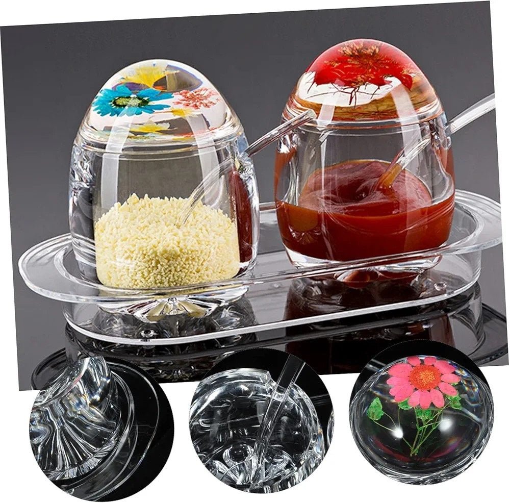 Acrylic Convenient Jam Jar, Clear Seasoning Box