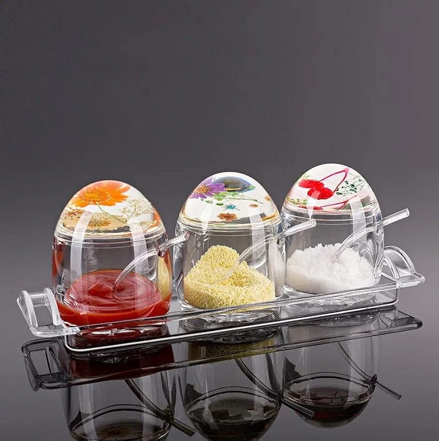 Acrylic Convenient Jam Jar, Clear Seasoning Box