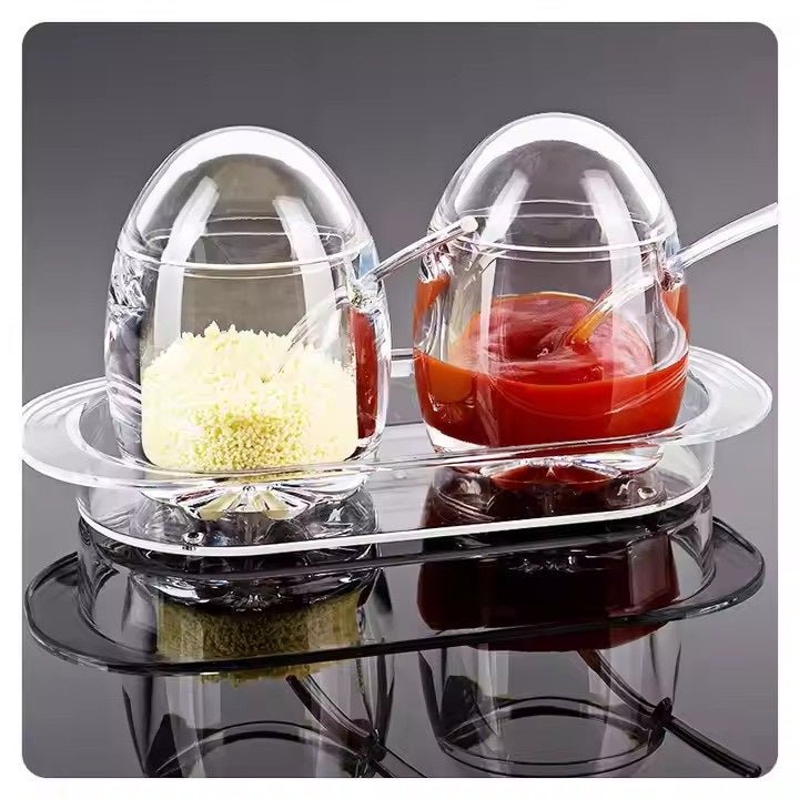 Acrylic Convenient Jam Jar, Clear Seasoning Box