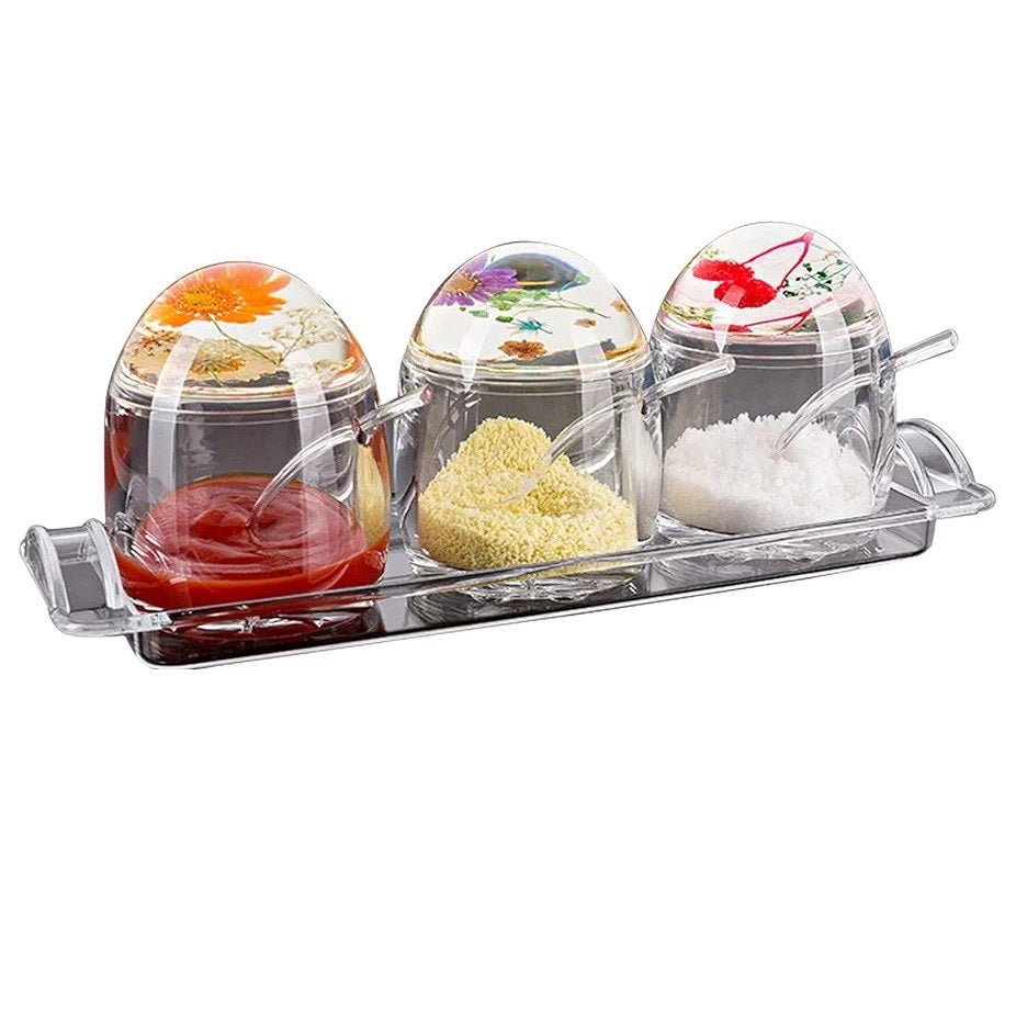 Acrylic Convenient Jam Jar, Clear Seasoning Box