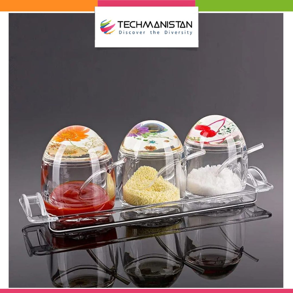 Acrylic Convenient Jam Jar, Clear Seasoning Box