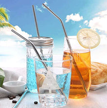 Stainless Steel Reusable Drinking Straws with Cleaning Brush