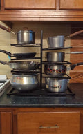 Adjustable 8-Shelf Pot Stand Rack | Space-Saving Kitchen Organizer for Cookware