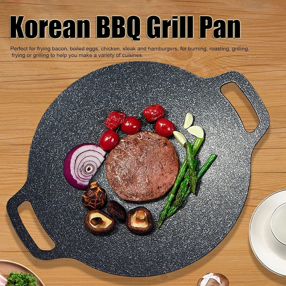 Aluminum Nonstick Tawa, Korean BBQ Grill Pan