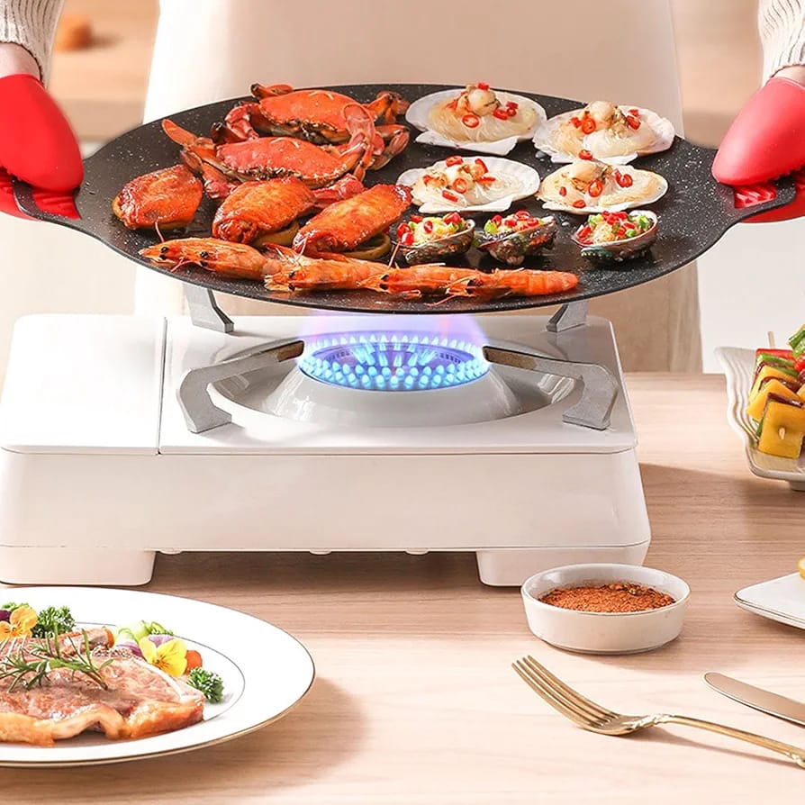 Aluminum Nonstick Tawa, Korean BBQ Grill Pan