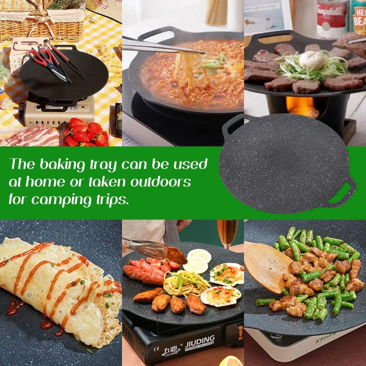 Aluminum Nonstick Tawa, Korean BBQ Grill Pan