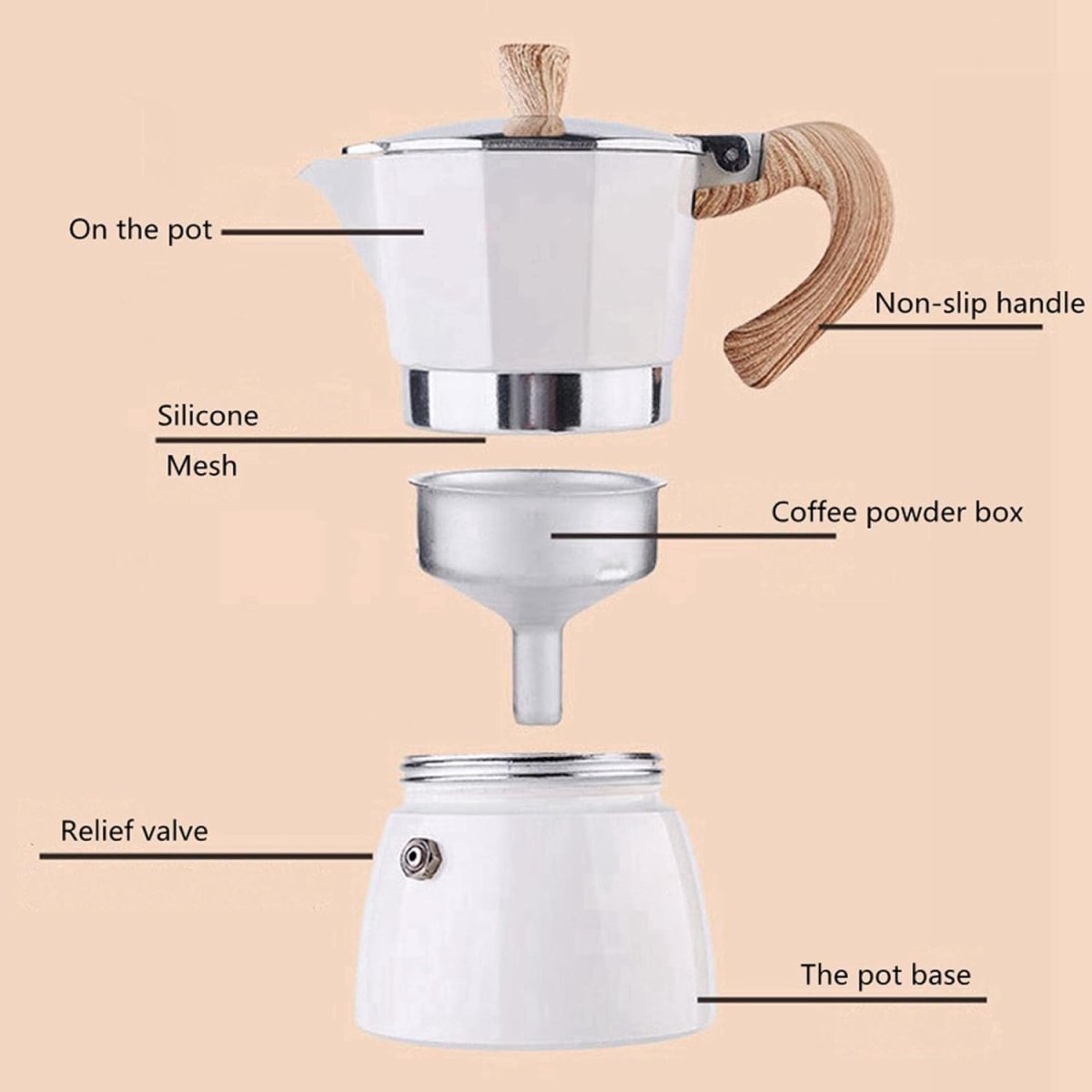 Aluminum Stovetop Mocha Espresso Maker