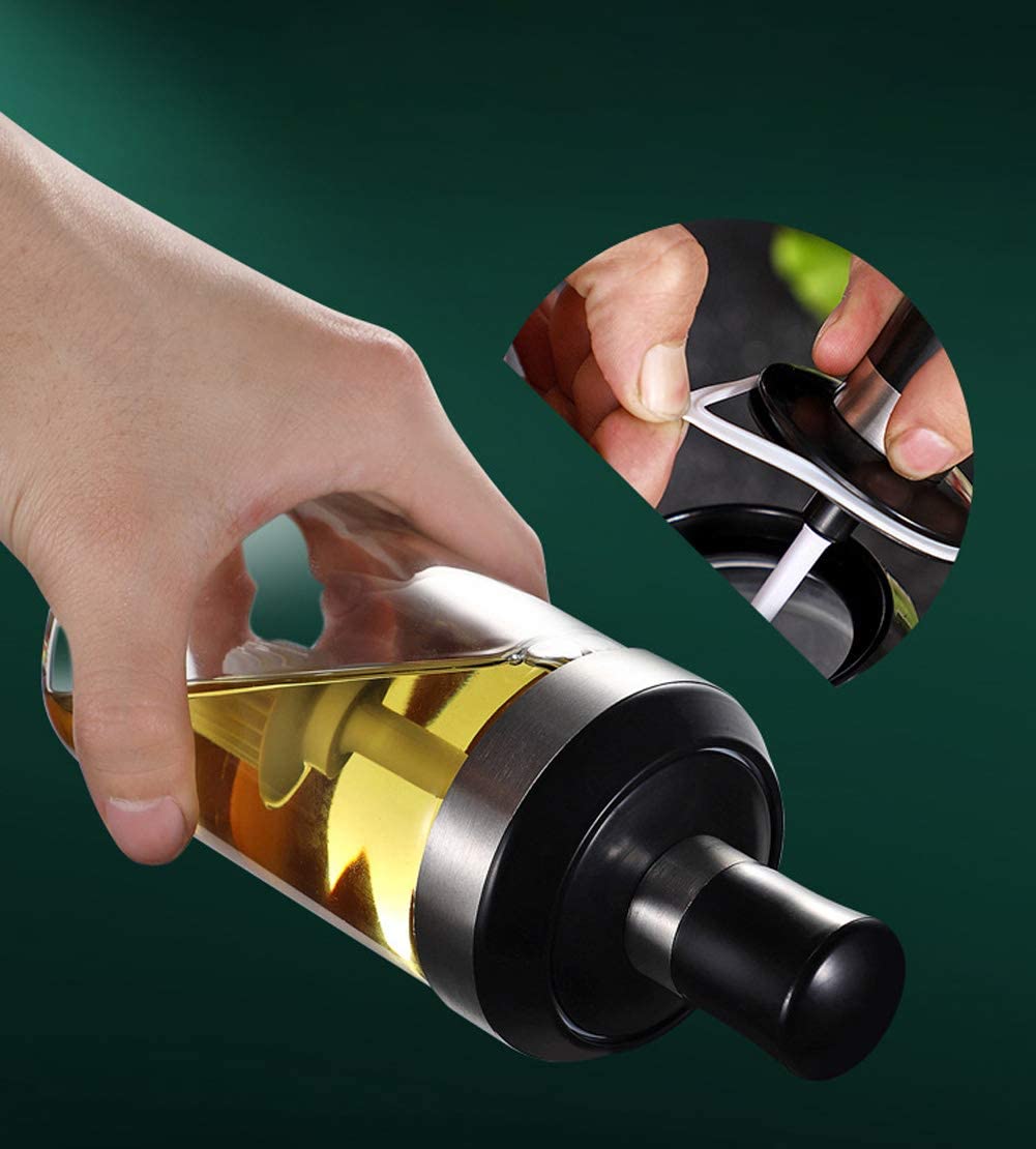 Glass Oil Dispenser with Silicone Brush for BBQ - 220ml