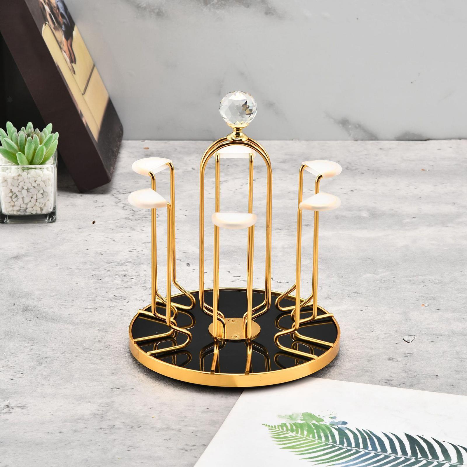 Rotating Bottle Drying Rack Glass Cup Holder