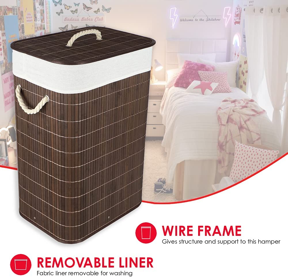 Bamboo Foldable Laundry Hamper