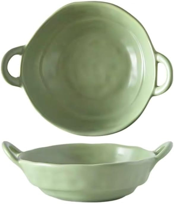Irregular Shape Ceramic Bowl With Handles