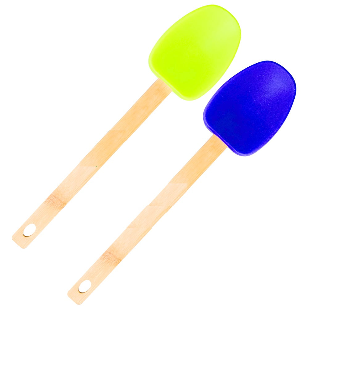 Wooden Handle Mini Silicone Spoonula/Spatula Spoon - Random Color