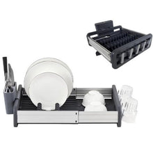 Expandable Dish Rack with Drainage Spout – Rust-Free Aluminium Kitchen Organizer
