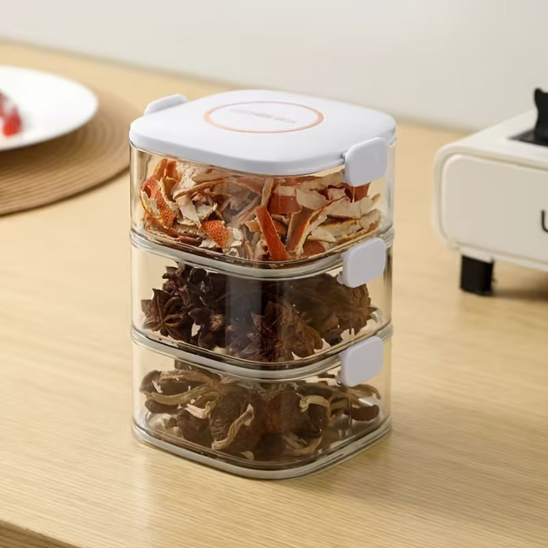 Transparent Tower Shaped Acrylic Storage Box with Removable Lid