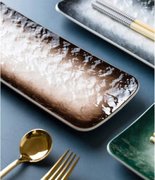 Brown Color Japanese Style Sushi Plate