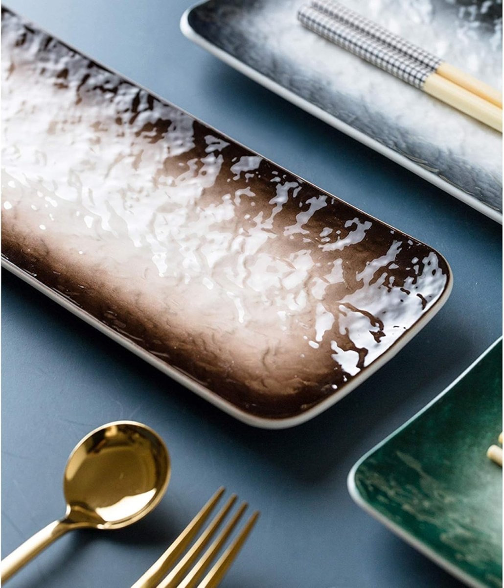 Brown Color Japanese Style Sushi Plate