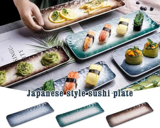 Brown Color Japanese Style Sushi Plate