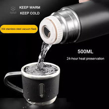 500ml Stainless Steel Vacuum Insulated Thermos Flask With 3 Cups