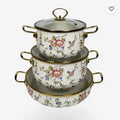 6pcs High Quality American Style Ceramic Enamel Pot With Lids