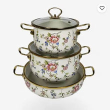 6pcs High Quality American Style Ceramic Enamel Pot With Lids