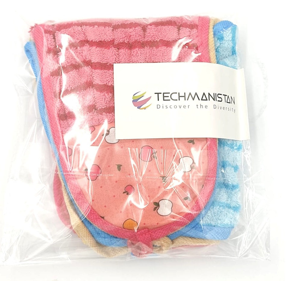 Pack of 3 - Soft Absorbent Thick Microfiber Hanging Bathroom Hand Towel Cloth Drying Pad Face Towel