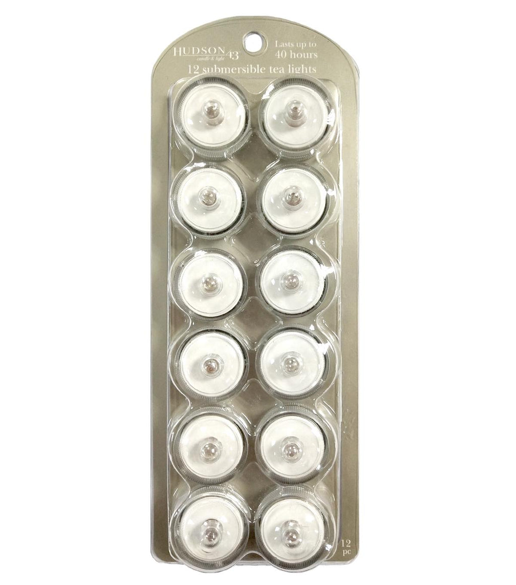 Pack of 12 - Submersible Battery Operated LED Tea Lights